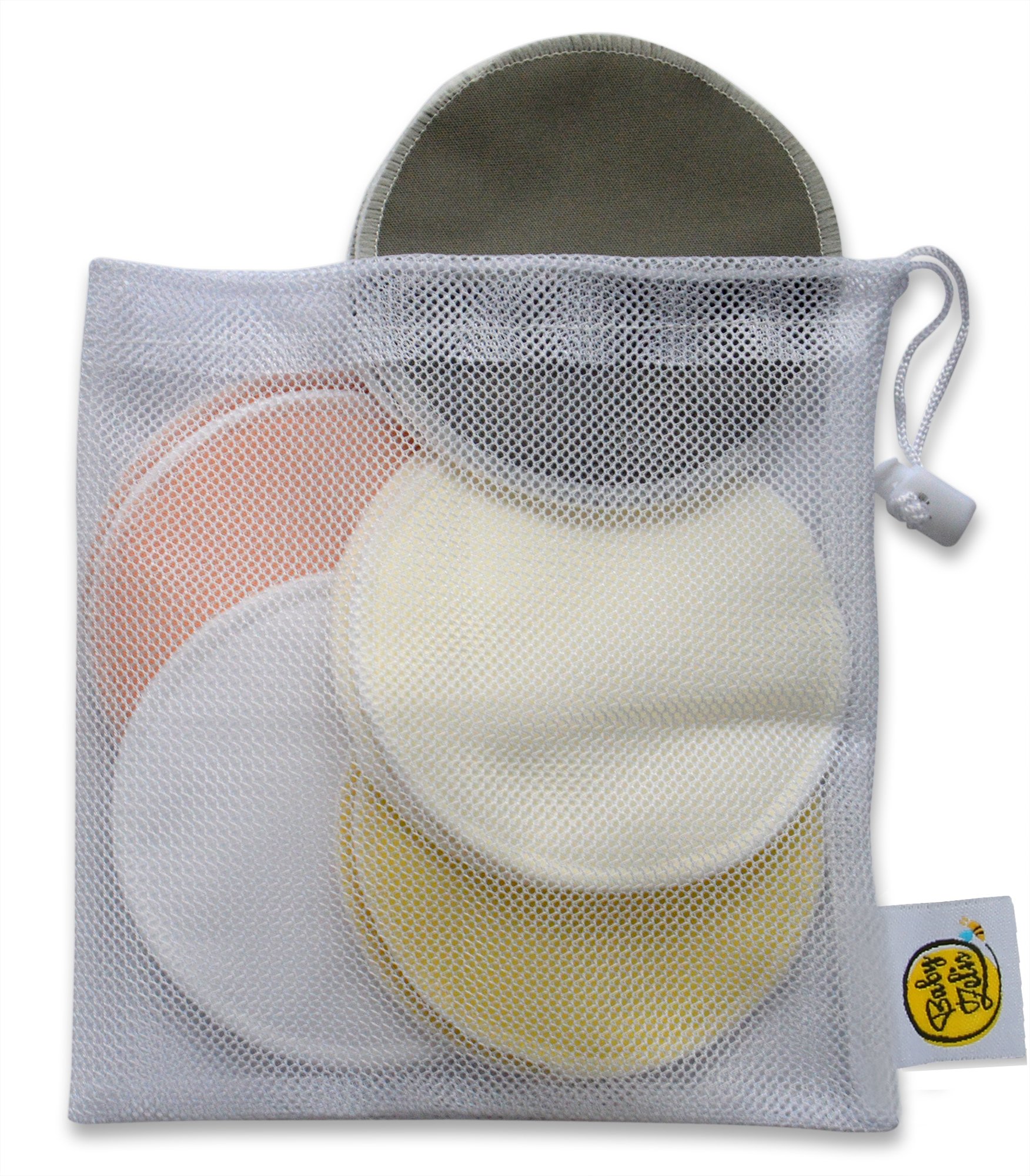 Organic Bamboo Nursing Pads (10 Pack) for Night Protection with Laundry