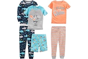 Simple Joys by Carter's Boys' 6-Piece Snug Fit Cotton Pajama Set