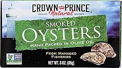 Crown Prince Natural Smoked Oysters in Pure Olive Oil, 3 Ounce
