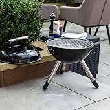 George Foreman Portable Charcoal BBQ 34cm Chrome Grill Adjustable Vent view 4