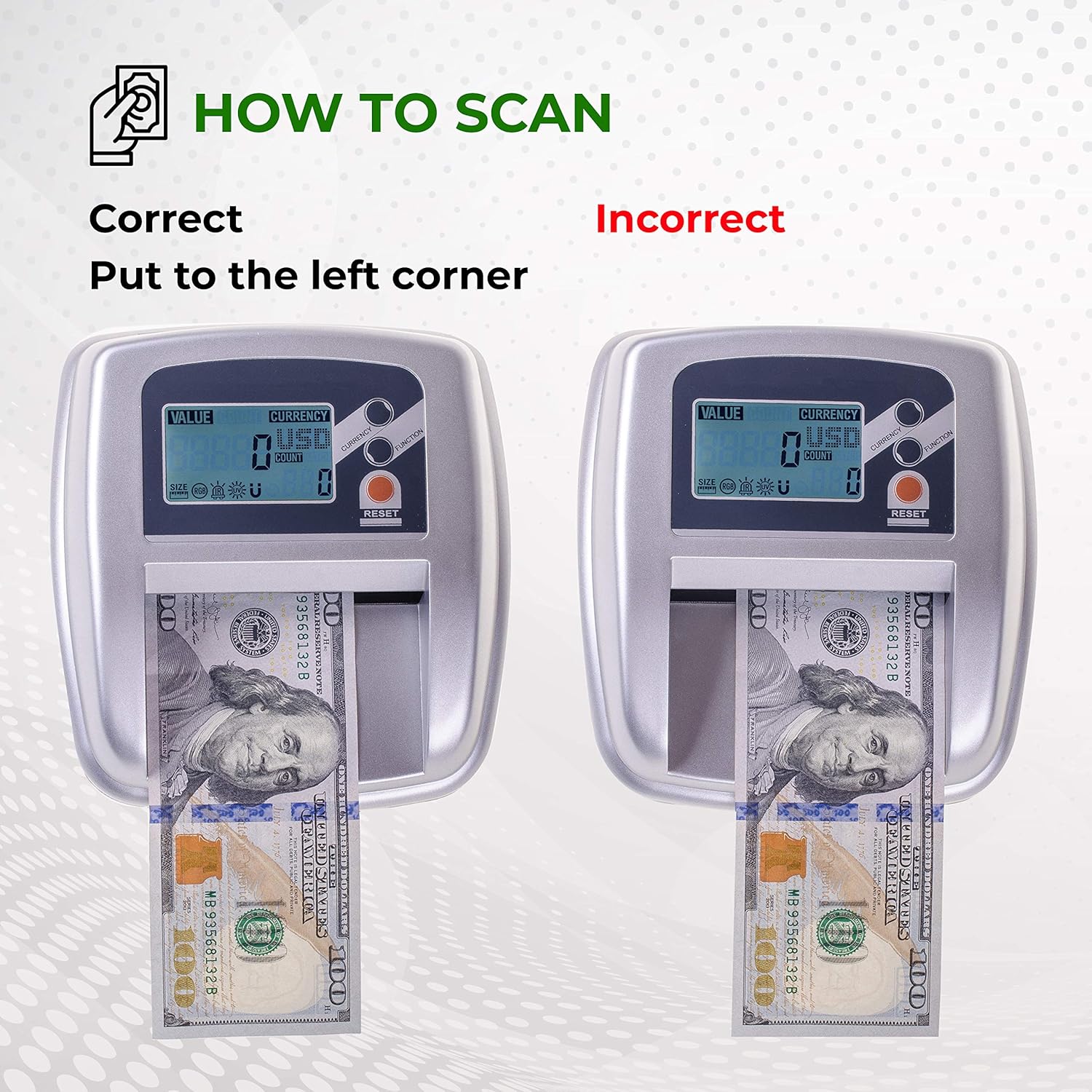 3 in 1 New Counterfeit Bill Detector & Counter with 5 Detection Modes & Bonus Counterfeit pens : Office Products