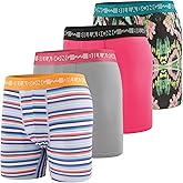 Billabong Mens Underwear 4 Pack Nylon Performance Boxer Briefs for Men