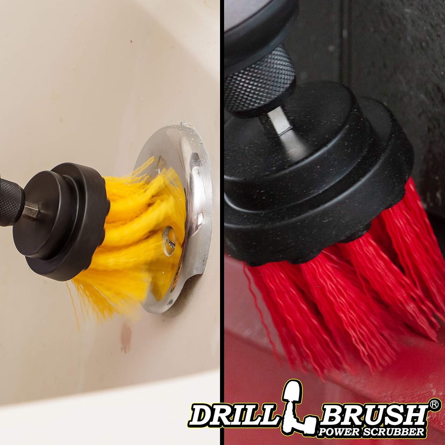 Cleaning Supplies, Drill Brush, Grout Cleaner, 2-inch Long Bristle Spin Brush Set, Bird Bath, Gnome, Scrubber - Image 3