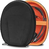 Geekria Shield Case Compatible with VXI BlueParrott B350-XT, B450-XT, Sennheiser PC8 and More, Truck Driver or Call Center Headphones, Travel Carry Bag with Cable Storage Hard Shell (Black)