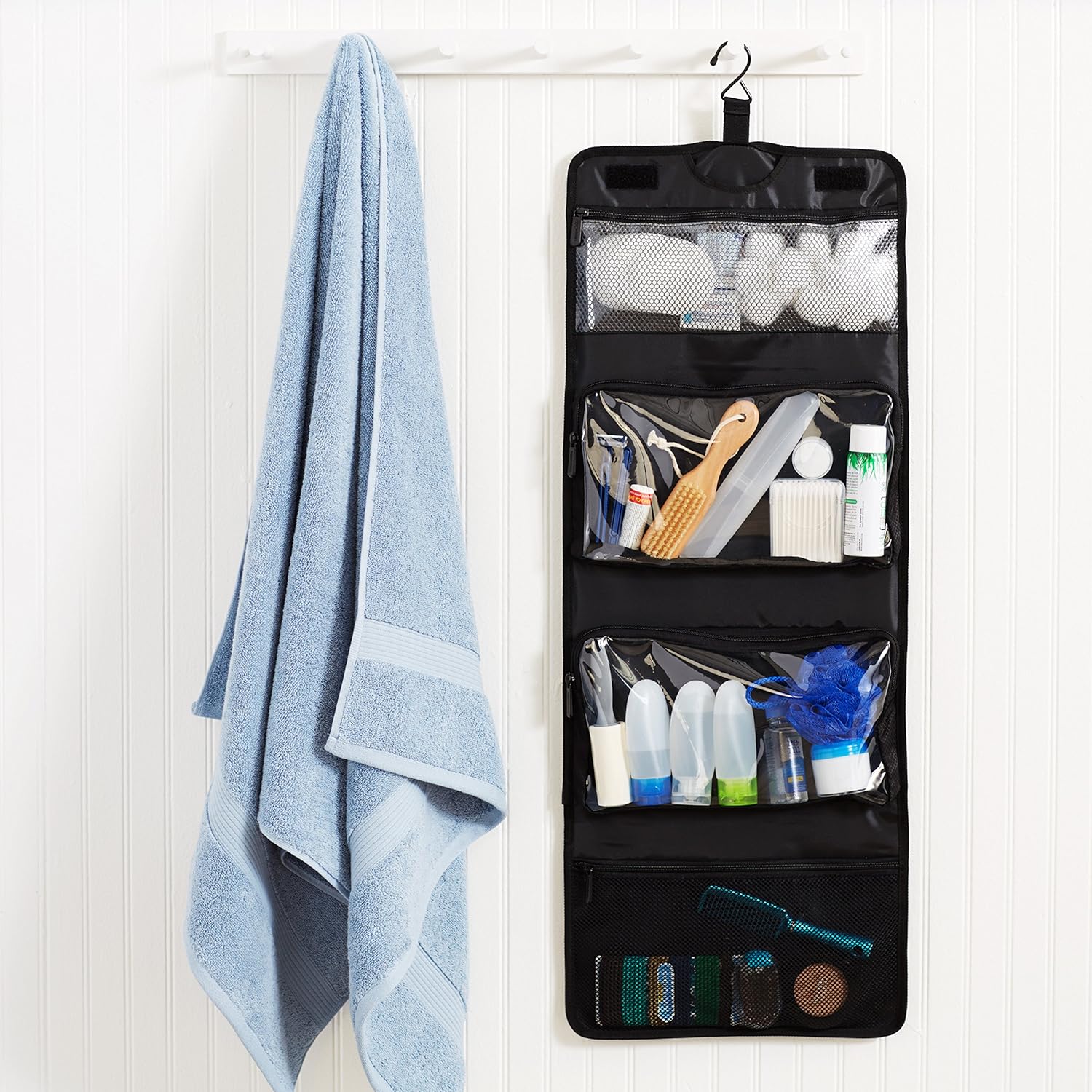 Basics Beauty And Toiletry Organizer Travel Bag with Hanging Hook