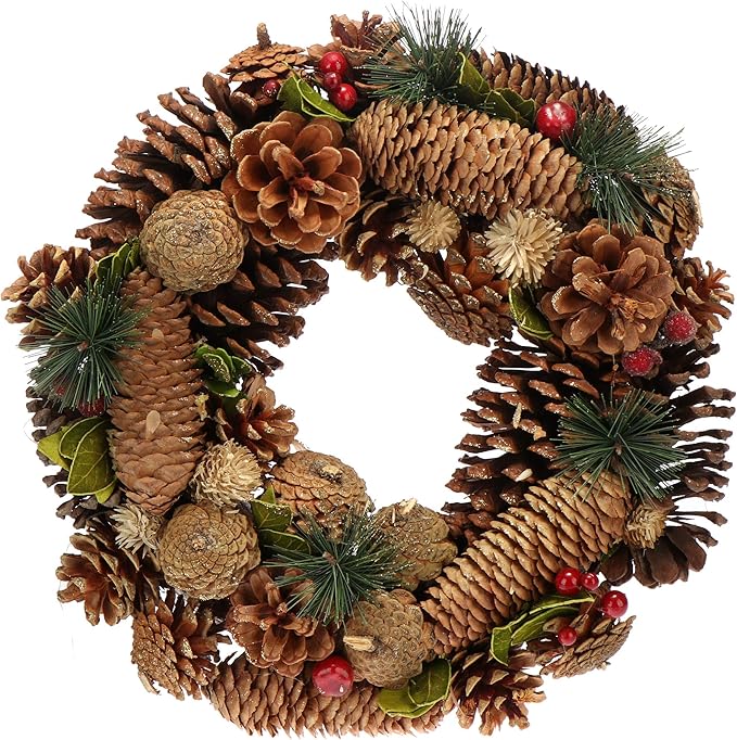 comfour® Christmas table wreath colorful decorative wreath with