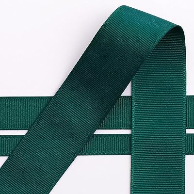 Italian Options Grosgrain Ribbon 25mm Dark Green 10m Roll