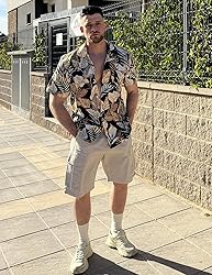 COOFANDY Men Summer Shirts Short Sleeve Button Up