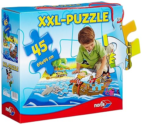 Noris 606034960 XXL Riesenpuzzle Piraten, 45 Teile (64 x 44 cm)