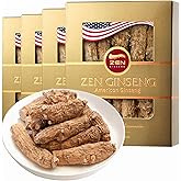4 Boxes of Premium Large American Ginseng Root (4oz per Box) - Non-GMO, Gluten Free Wisconsin Ginseng. Boosts Immunity, Energy & Stamina for Man & Women