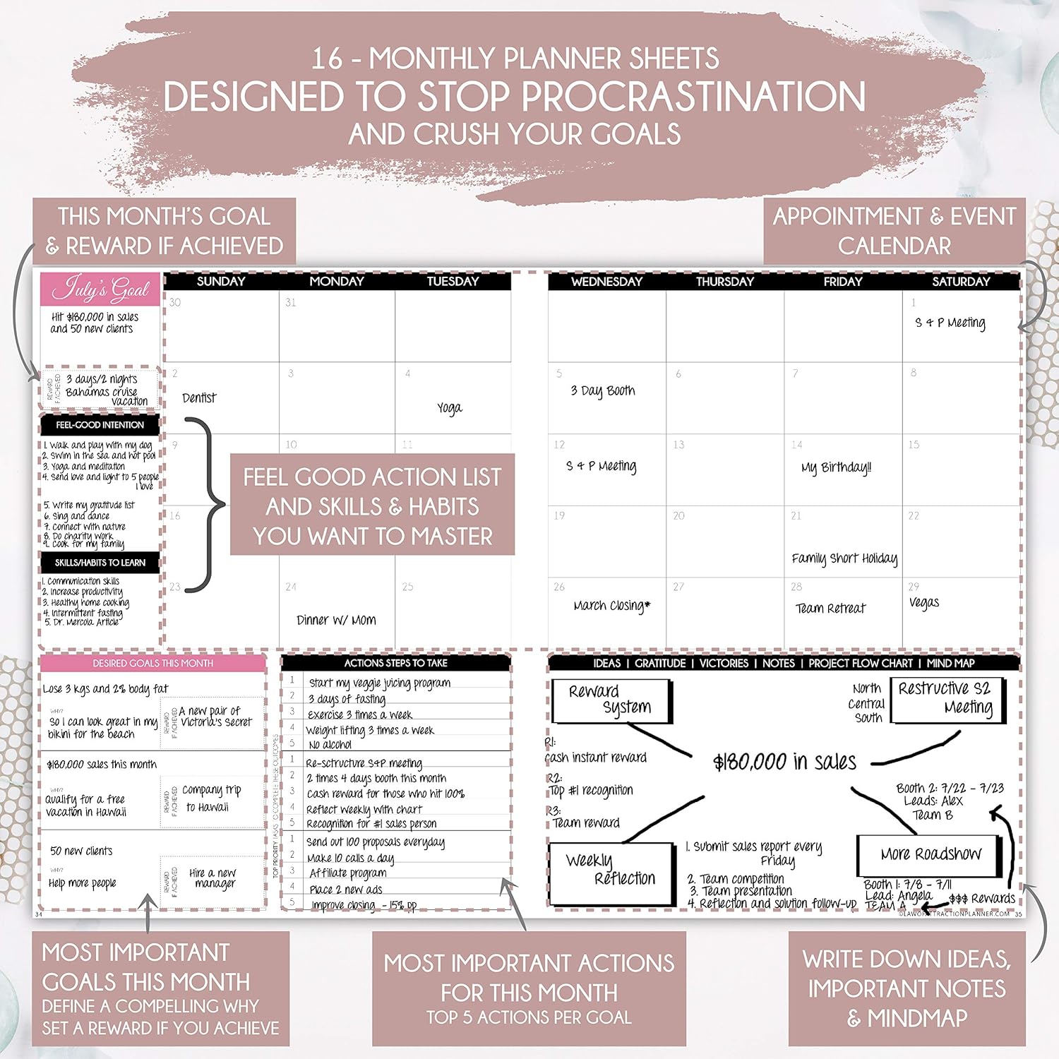 2025-2026 Planner Weekly and Monthly, Rose Gold, B5 (Sept-Dec) 26.5x 12x 3 cm - Image 5
