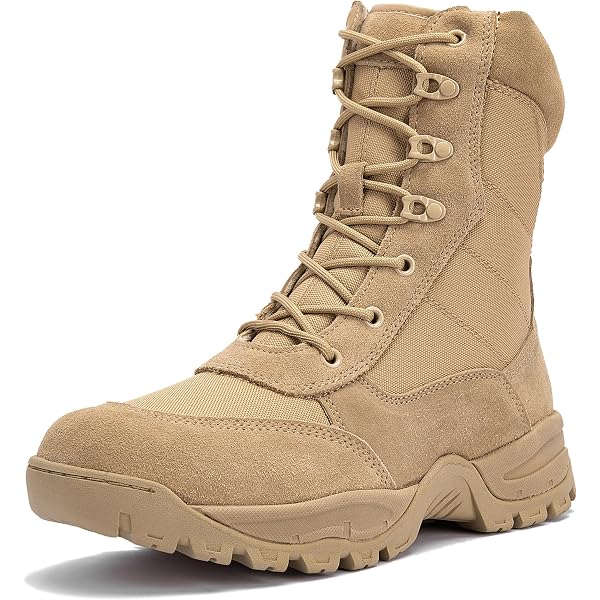 thumbnail image 2 of Mil-Tec Men's Tactical Boots Brown - Military Grade Zipper Boots With Thinsulate 2 of 9