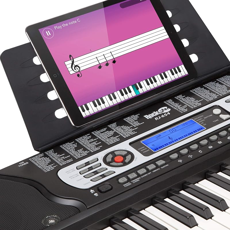 RJ654 Tastiera Pianoforte 54 Tasti con Schermo LCD