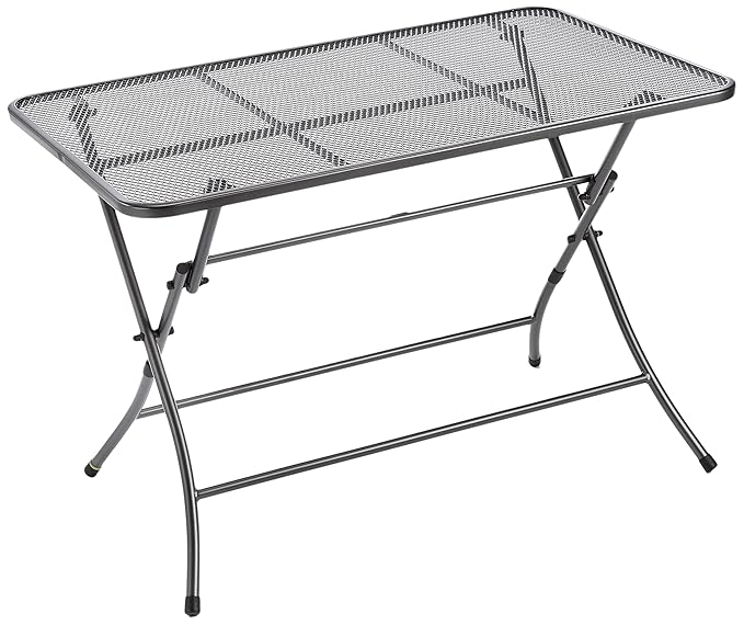 MWH Cafe Latte Tisch, Metall, eisengrau, 70 x 110 x 72 cm, 951560