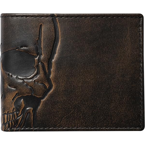 Amazon.com: Harley-Davidson Men's Burnished Bi-Fold Skull