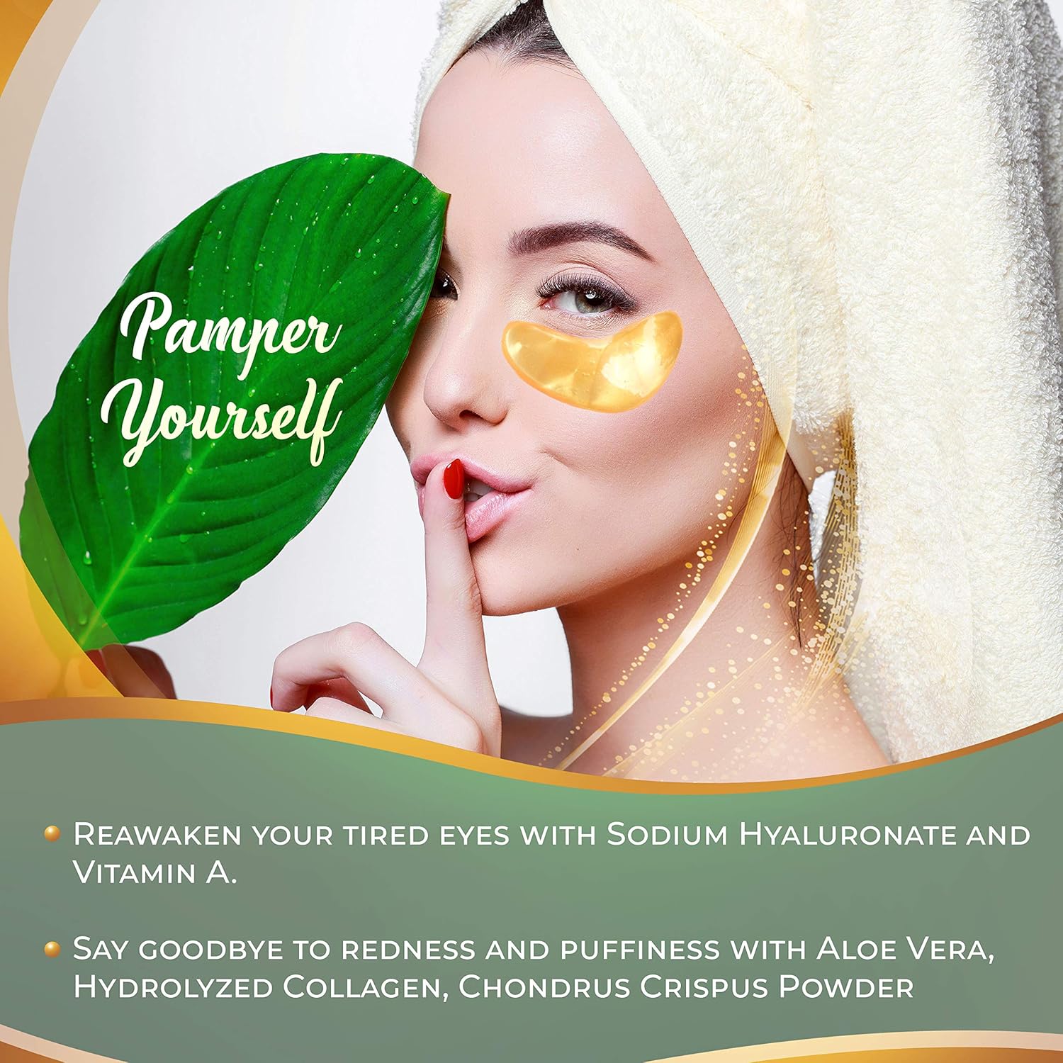 Under Eye Patches for Puffy Eyes I Under Eye Mask Dark Circles and Puffiness I UnderEye Gel Patches and Under Eye Pads w Collagen I 24k Gold 15Pack : Beauty