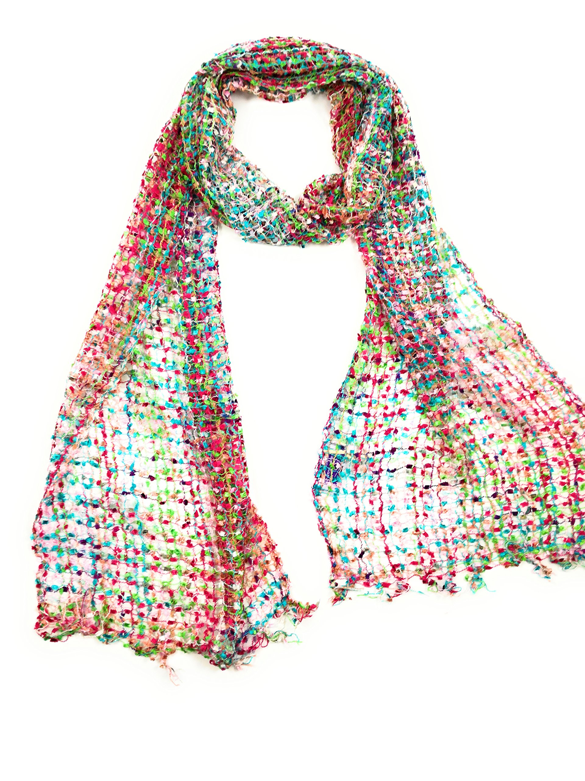 Handmade Fair Trade Confetti Neck Scarf (Pink Mix)