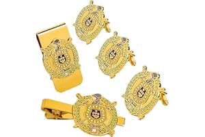 BBGreek Omega Psi Phi - Official Vendor - Gift Set - Cufflinks, Money Clip, Tie Clip, Lapel Pin - Fraternity Paraphernalia