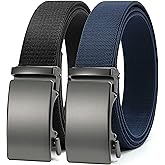 CHAOREN Mens Belt Stretchable - Elastic Golf Nylon Web Adjustable Belt - for Casual Wear