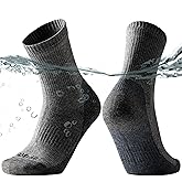 SuMade Merino Wool Waterproof Socks, 1 Pair Waterproof Hiking Socks for Hiking, Running -Breathable & Warm for All Seasons