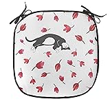 Ambesonne Modern Chair Seating Cushion, Kitty