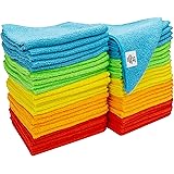 S&T INC. Microfiber Cleaning Cloths, Reusable and Lint-Free Towels for Home, Kitchen and Auto, 11.5 Inch x 11.5 Inch, 50 Pack