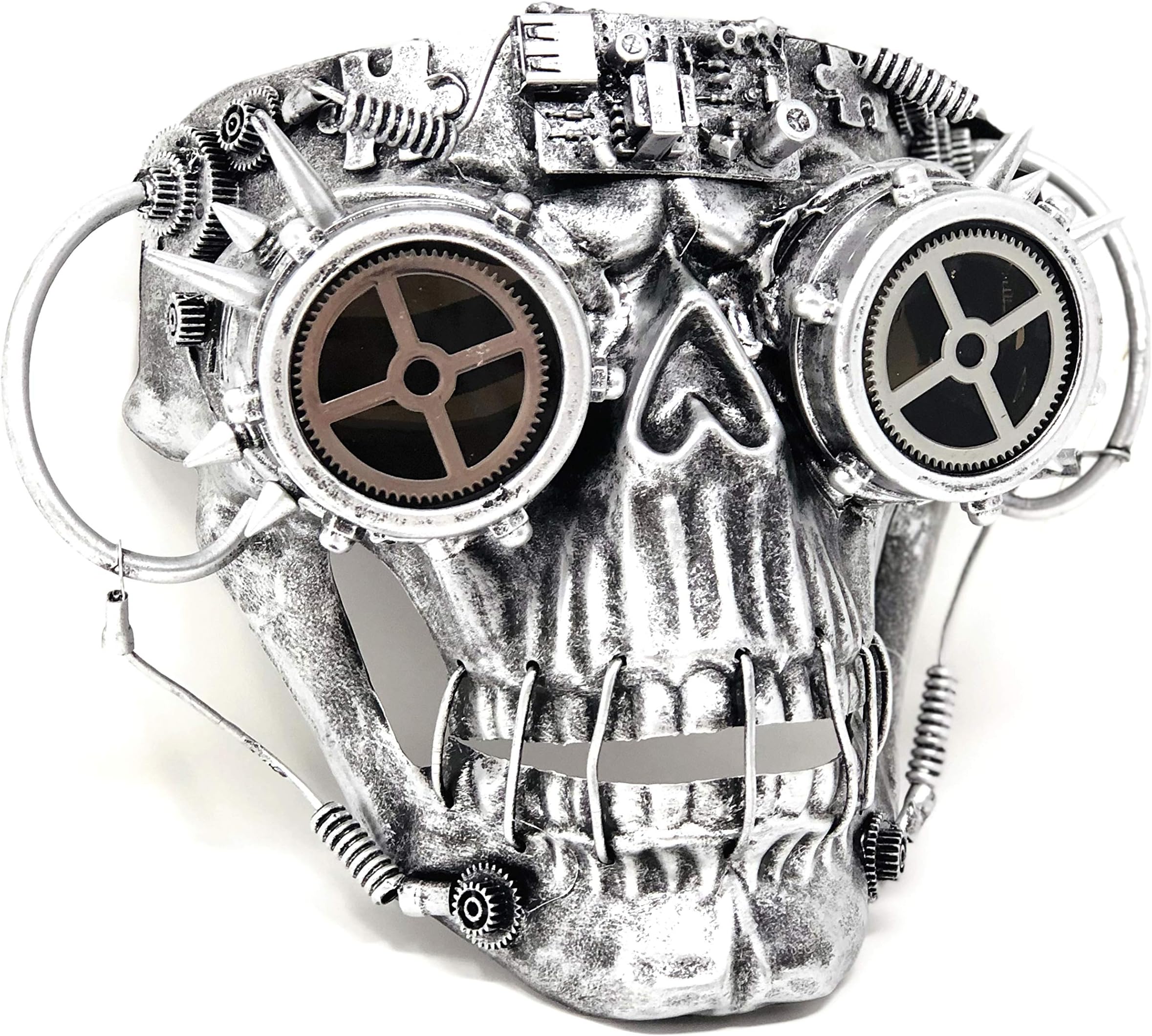 Storm Buy ] Steampunk Style Metallic Scary Horror Skeleton Mask for Halloween Costume Cosplay Party