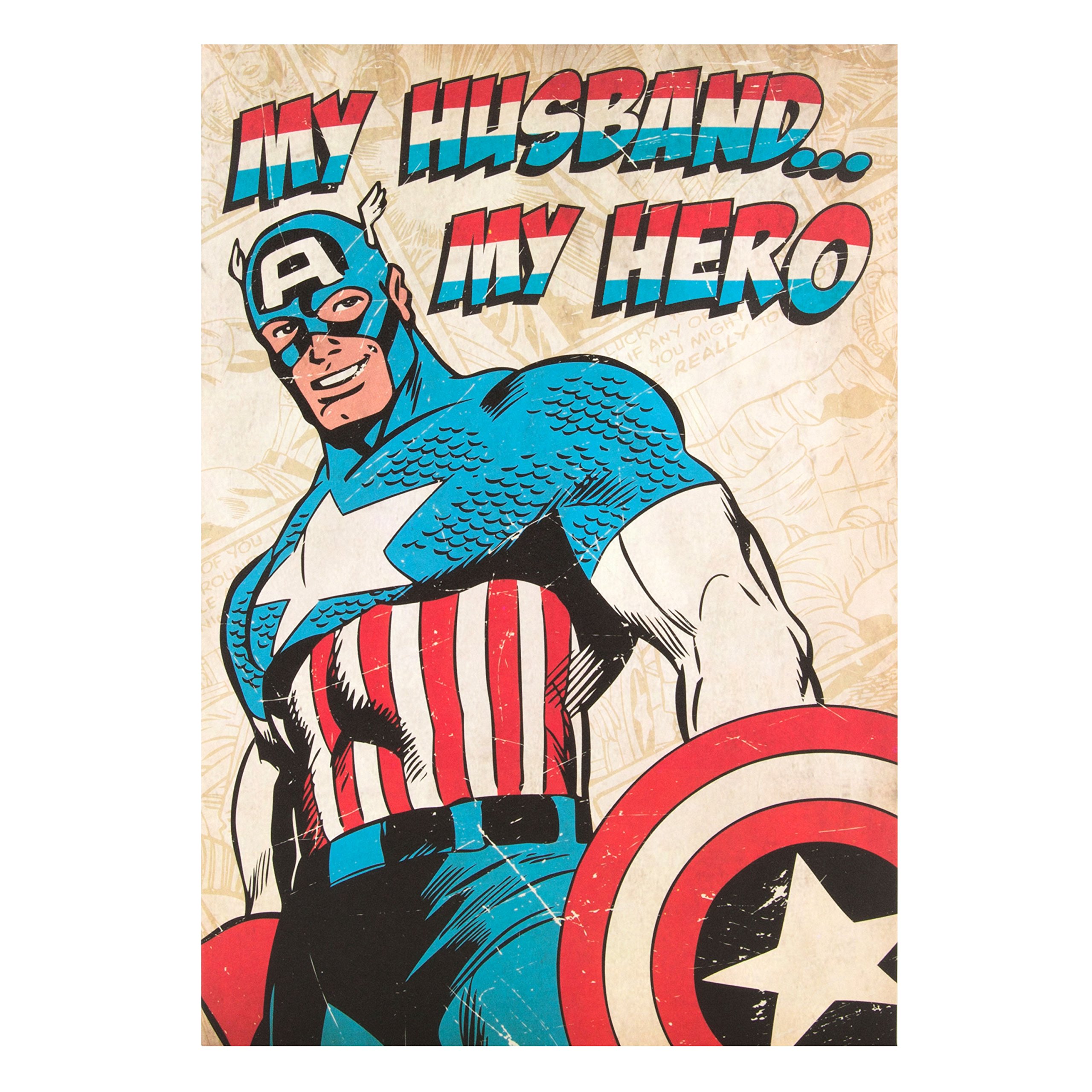 Hallmark Husband Marvel Card "My Hero" - Medium