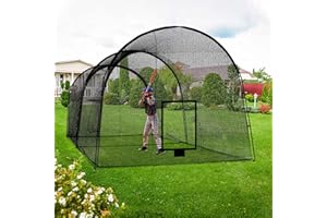 ANDGOAL Batting Cage, Baseball & Softball Batting Cages for Backyard, Baseball Batting Cage with Frame and Net, Portable Batting Cage Net for Pitching Training Practice