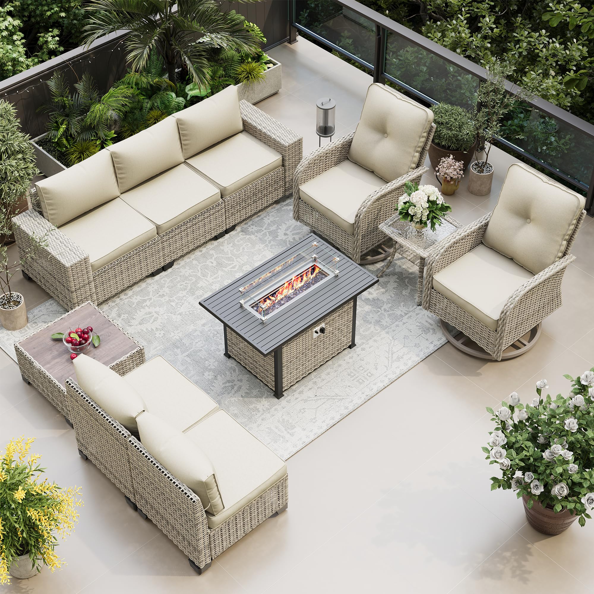 Muphyers 10-Piece Outdoor Patio Furniture Set with