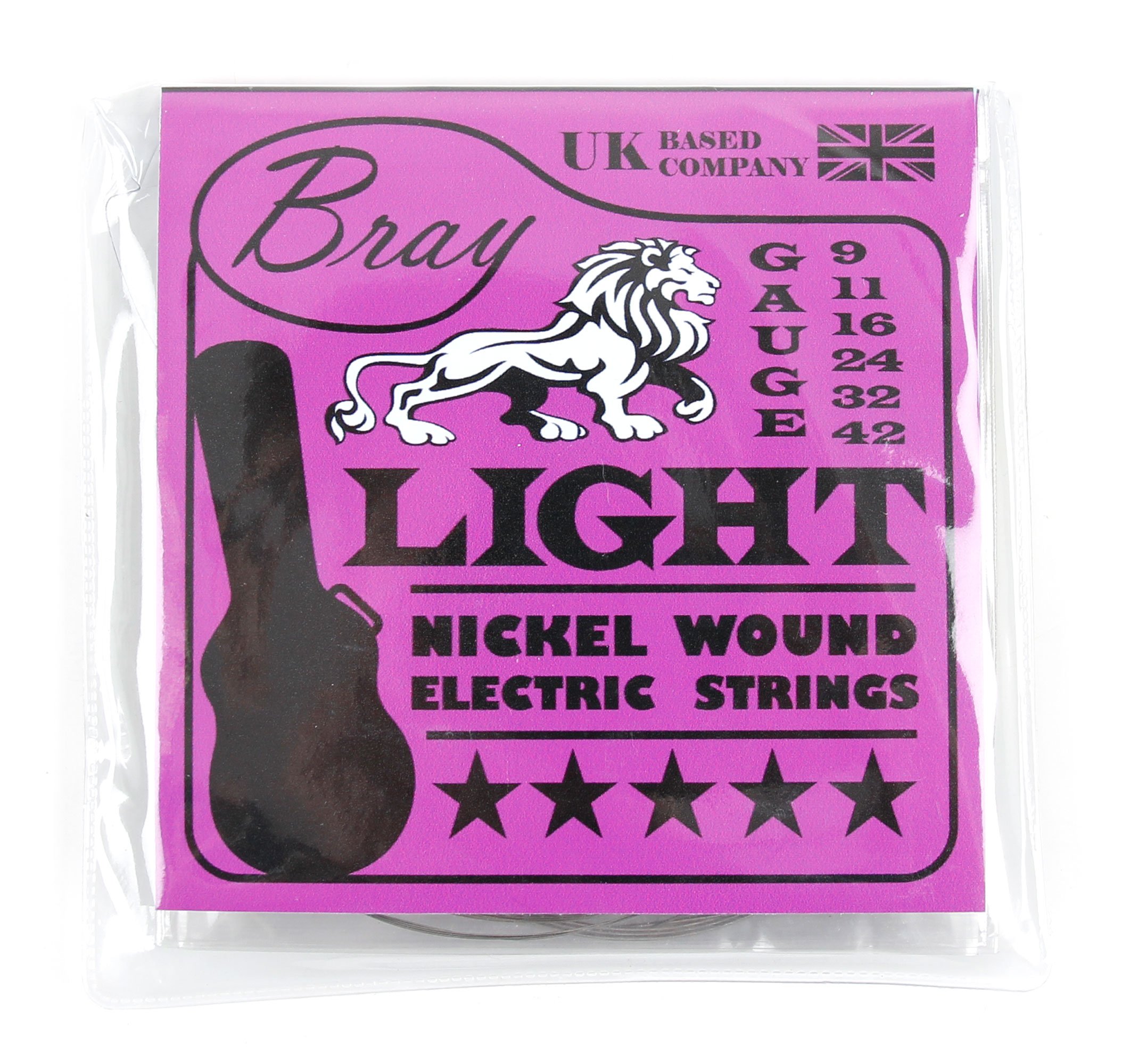 Bray Nickel Wound Electric Guitar Strings (09-42) Perfect For RockJam, Epiphone, Les Paul, Fender Squier & SGR Electric Guitars