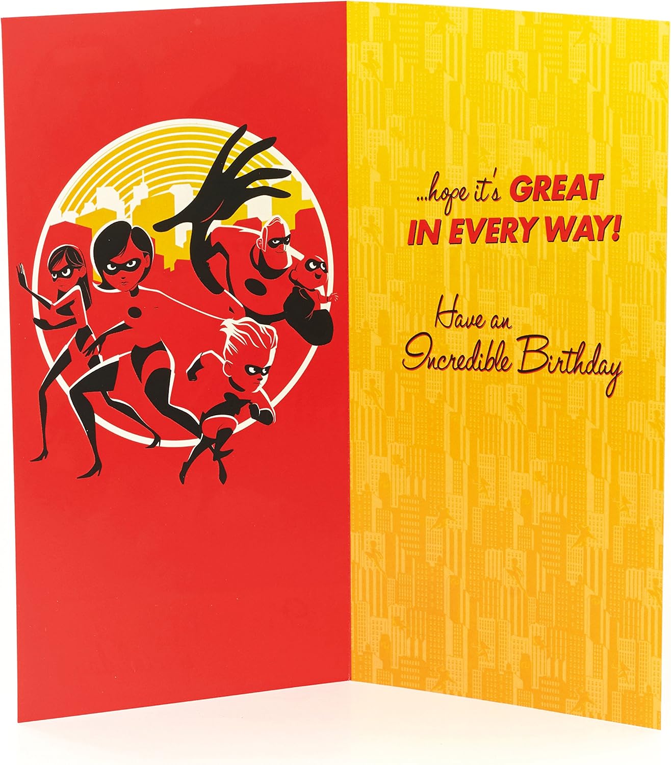 Age 5 Birthday Card - The Incredibles Birthday Card with Birthday Badge, 5th Birthday, Incredibles 2 - Marvel - Image 3