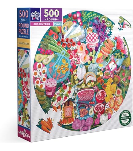 Amazon.com: eeBoo Piece and Love Moths 500 Piece Round Adult