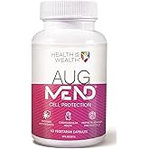 Health IS Wealth AugMEND, Mitochondrial Support Antioxidants Cell Protection Supplement, Anti-Aging Supplement, Longevity Sup