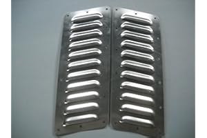 RodLouvers Pair of Angled Aluminum 4” 11 Louvers Each (Bolt-On) Kit