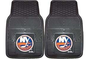 FANMATS 10464 New York Islanders 2-Piece Heavy Duty Vinyl Car Mat Set, Front Row Floor Mats, All Weather Protection, Universal Fit, Deep Resevoir Design