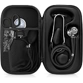 ASA TECHMED Medical Starter Kit &ndash; Stethoscope, Durable Blood Pressure Monitor, EMT Shears &amp; Protective Carrying Case &ndash; Ideal for Healthcare Students &amp; Professionals, Black