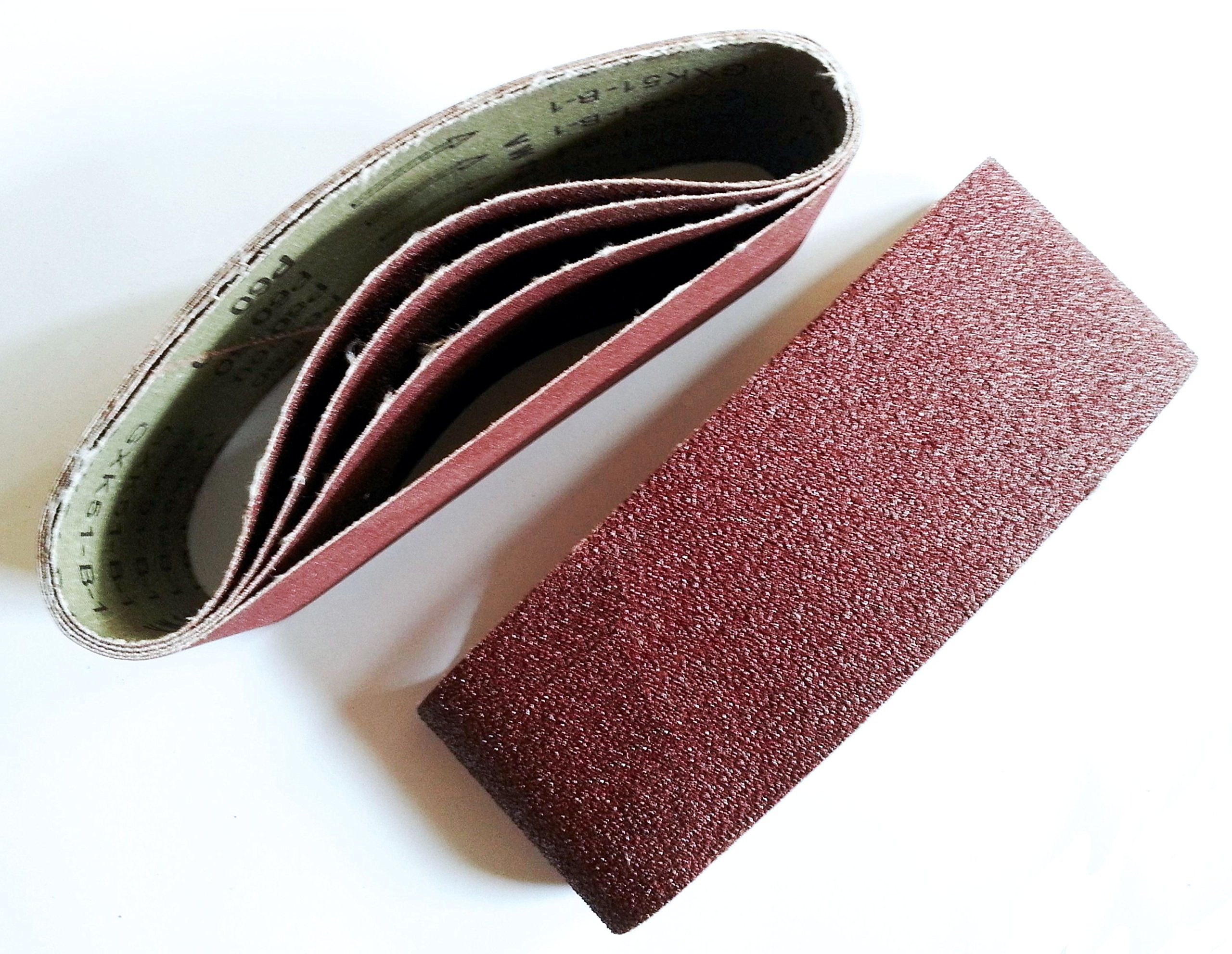 10 Pieces Fabric Abrasive Belts for Belt Sanders Mixed 75x533 - 5 Grits Each 2 x K40/60/80/120/180