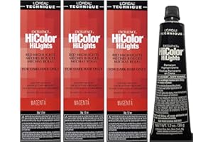 Loreal Excellence Hicolor Hilights Magenta 1.2 Ounce (35ml) (3 Pack)