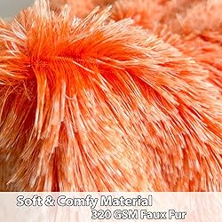 LIFEREVO Faux Fur Stuffed Animal Storage Bean Bag