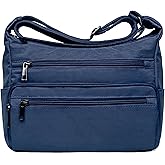 VOLGANIK ROCK RFID Purses for Women Fabric Nylon Multi Pocket Crossbody Bag Ladies Travel Handbag