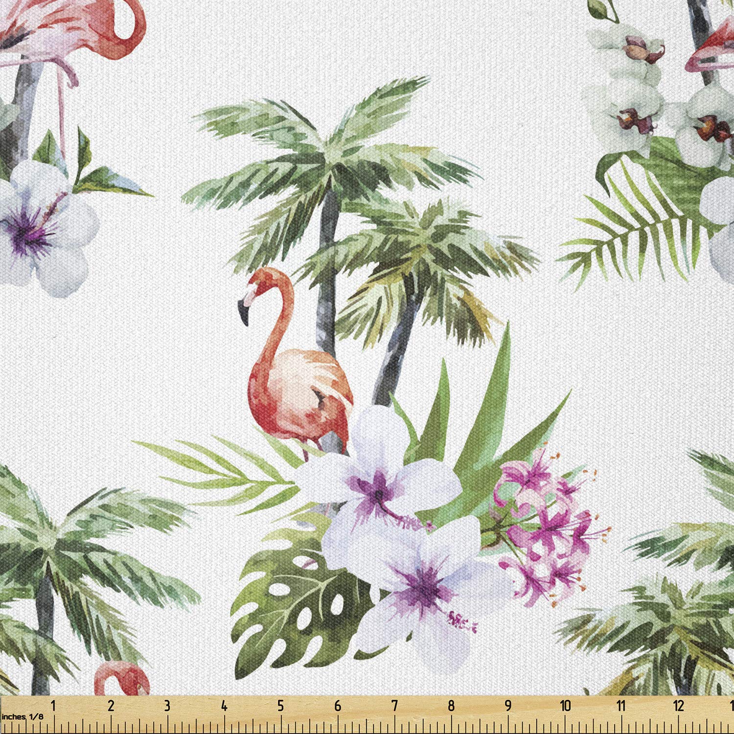 Ambesonne Palm Tree Fabric by The Yard, Tropical