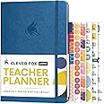 Clever Fox Teacher Planner – School Year Planner with Calendars & Lesson Plans – Teacher Plan Book for Classroom & Homeschool Organization - Undated, 7x10″, Hardcover (Mystic Blue)