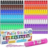 Tempera Paint Sticks for Kids &amp; Artists,144 Pack Bulk 12 Vibrant Color | Non-Toxic,Quick Drying,Rainbow Colors,Washable Solid Paint Crayons,Ideal for School Classroom Art Projects &amp; DIY Crafts