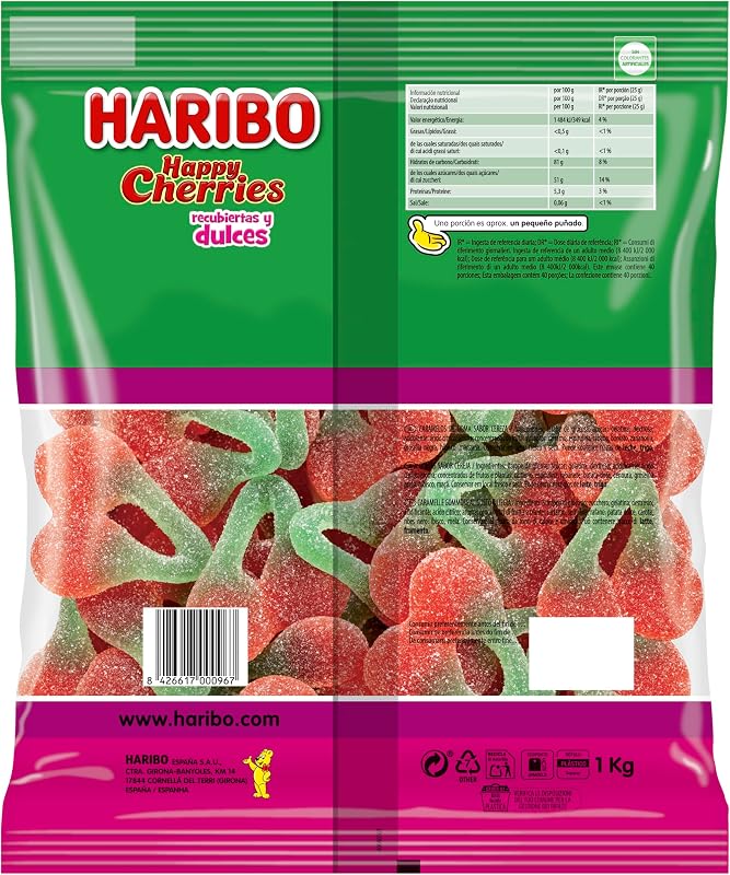HAPPY CHERRIES RECUBIERTAS Y DULCES 1Kg