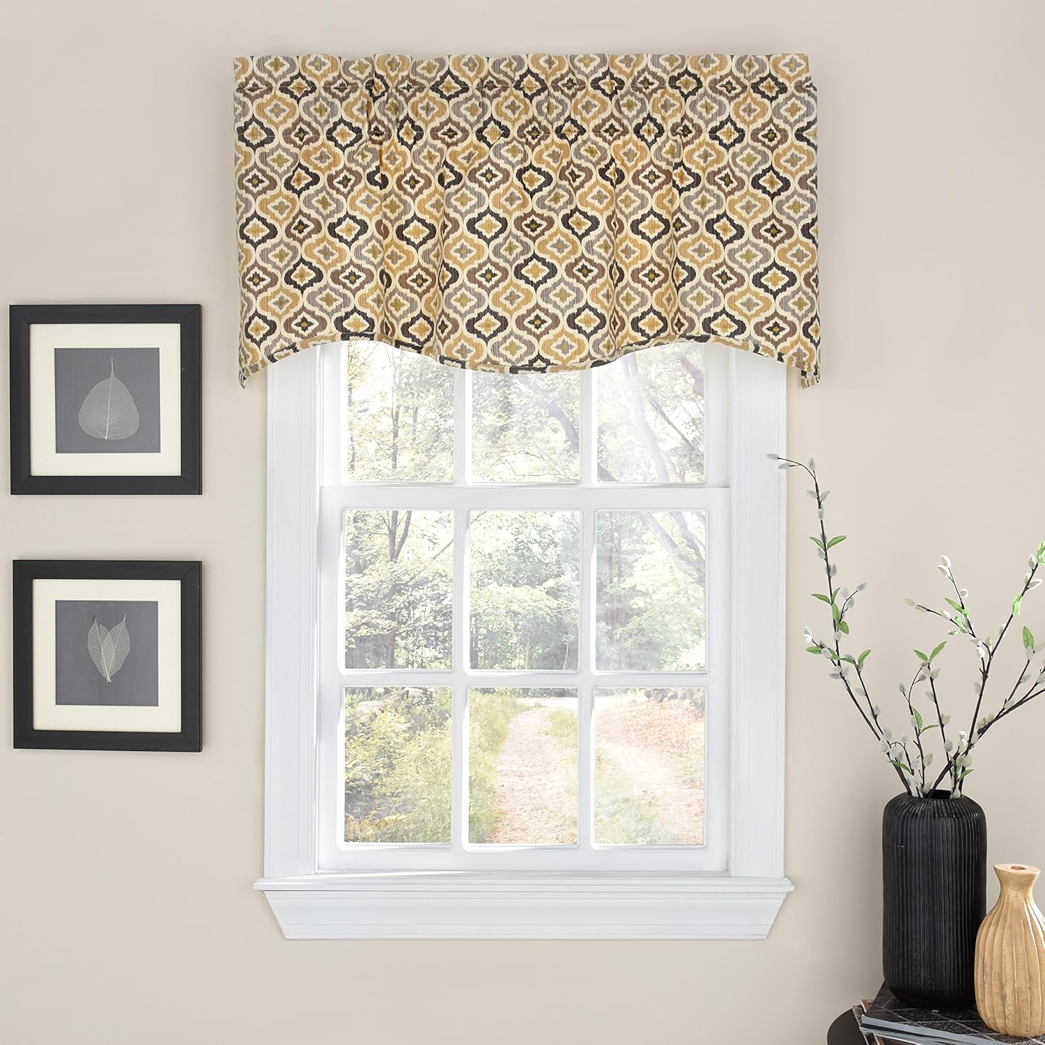 Nursery Decor Waverly Lunar Lattice Window Valance 18x52 Golden