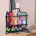 PLKOW Weight Rack for Dumbbells, Home Gym Storage for Dumbbells Yoga Mat Kettlebells, Yoga Mat Storage Rack for Garage, Home Gym