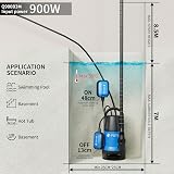 FOTING 900W Submersible Water Pump with Float Switch 14000 L/H Drainage view 9