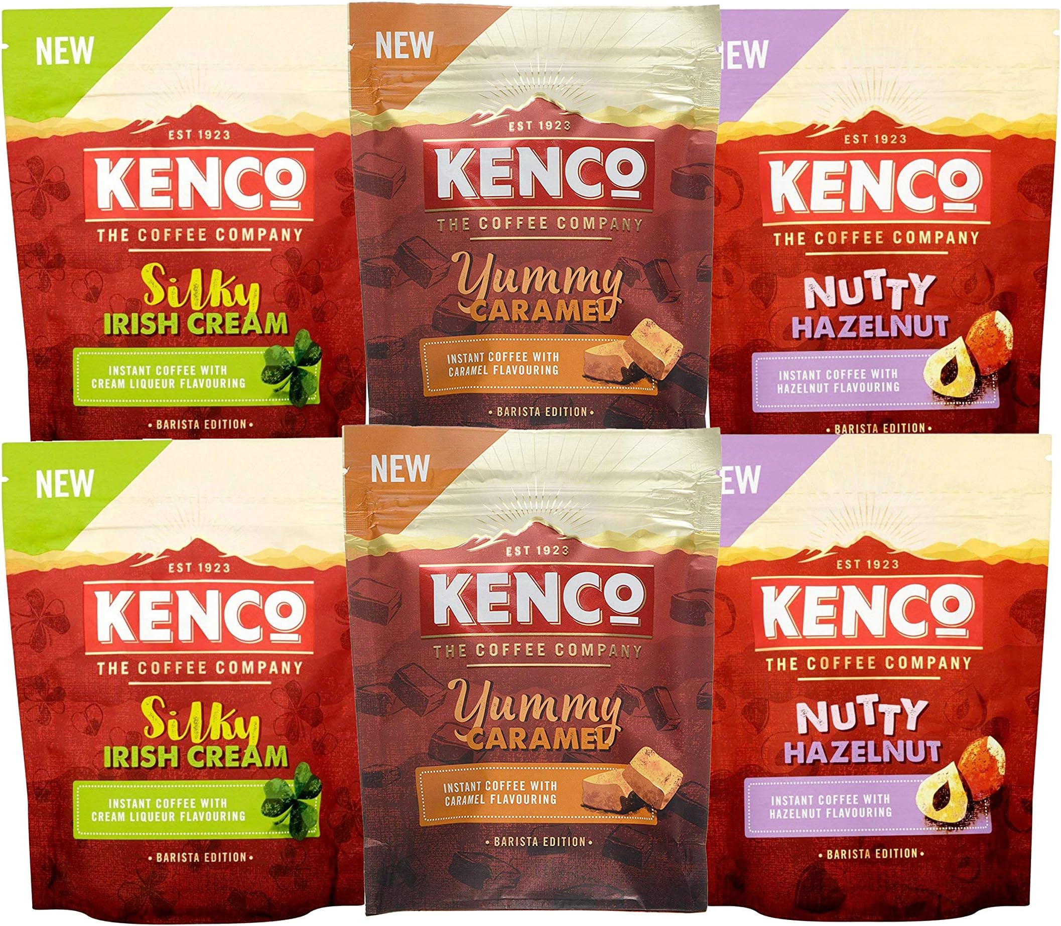 Kenco Sweet Flavours Variety Coffee Bundle, Pack of 6