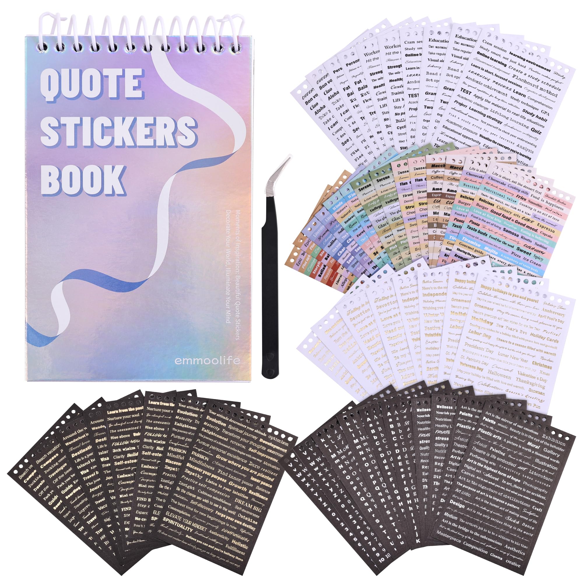 3000+ Pcs Word Stickers for Journaling, 50 Sheets